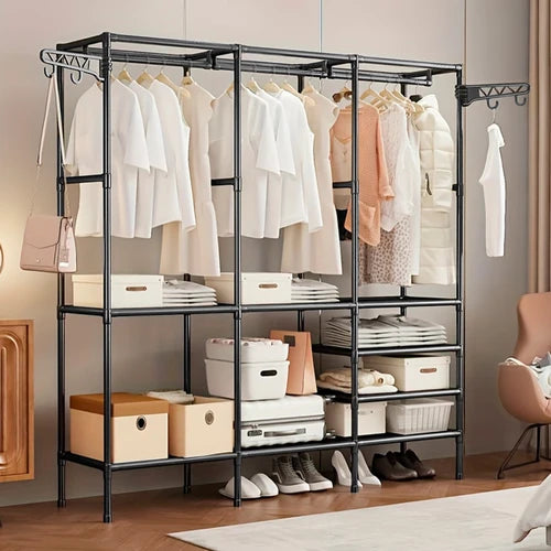 Guarda Roupa Decoteam Dobrável Closet Aberto Organizador Aço Guarda Roupa Decoteam Dobrável Closet Aberto Organizador Aço